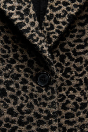 CAPPOTTO STAMPA ANIMALIER IN MISTO LANA