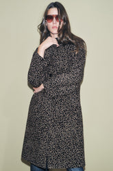 CAPPOTTO STAMPA ANIMALIER IN MISTO LANA